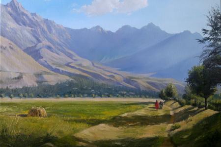 Derzud. Tajikistan. Oil on canvas. (2016)