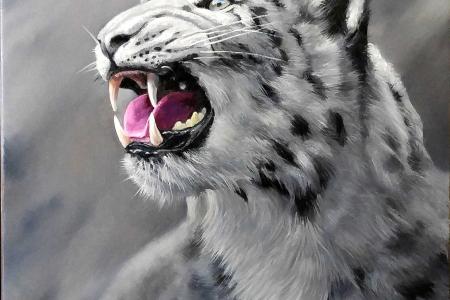 Snow Leopard. Pamir. Oil on canvas. (2017)